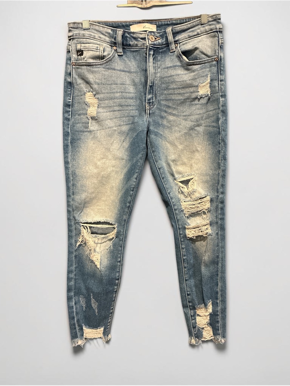 KanCan Distressed Light Blue Skinny Men’s Jeans